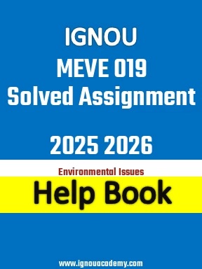 IGNOU MEVE 019 Solved Assignment 2025 2026